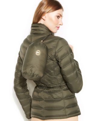 MICHAEL Michael Kors Packable Quilted Cinchable Down Puffer Coat